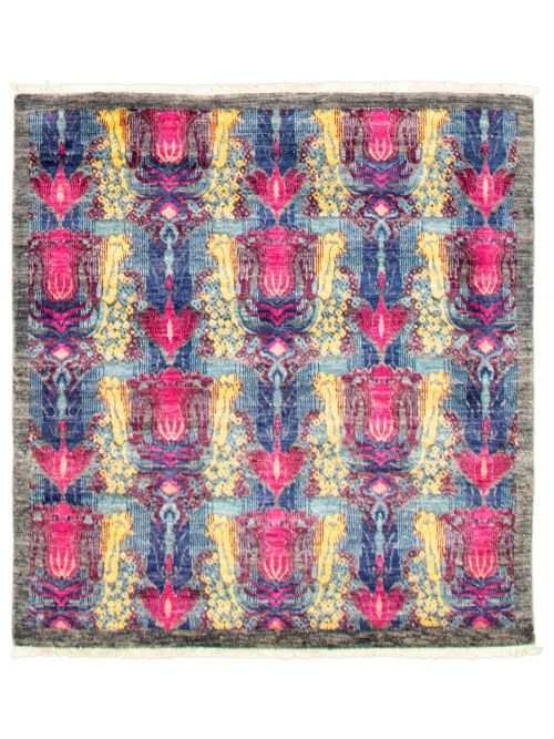 Pakistani Lahore Finest Collection 4'2" x 4'4" Hand-knotted Wool Rug 