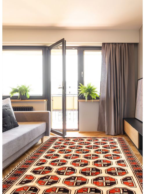 Afghan Akhjah 5'6" x 10'1" Hand-knotted Wool Rug 
