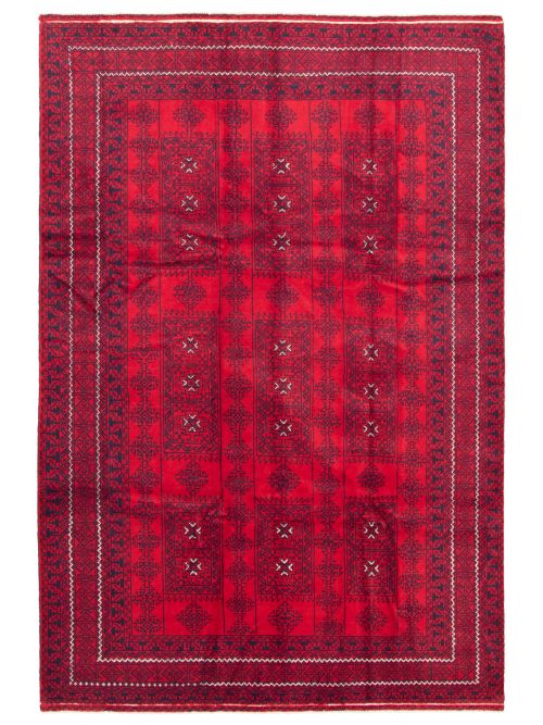 Afghan Rizbaft 6'6" x 9'7" Hand-knotted Wool Rug 