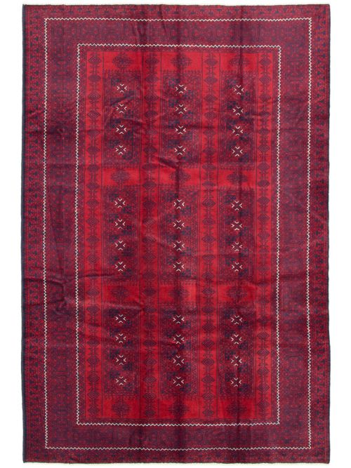 Afghan Rizbaft 6'6" x 9'4" Hand-knotted Wool Rug 
