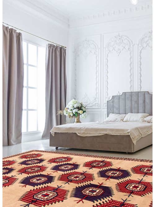 Afghan Rizbaft 6'10" x 9'4" Hand-knotted Wool Rug 