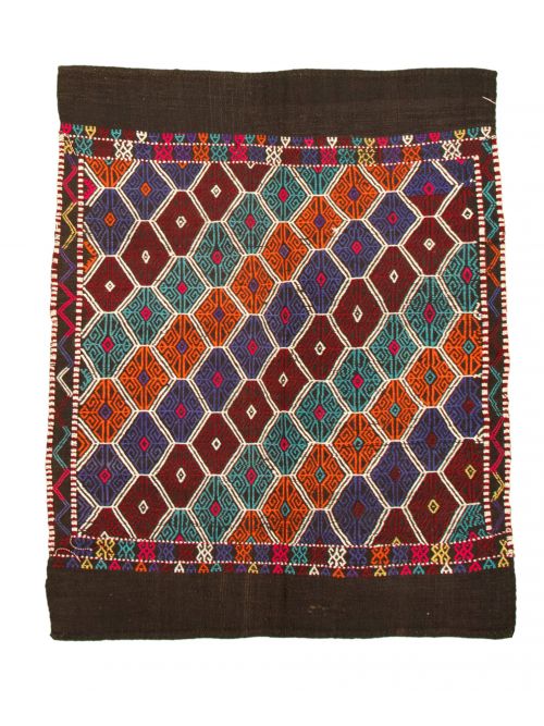 Turkish Yoruk 4'9" x 6'0" Flat-Weave Wool Tapestry Kilim 