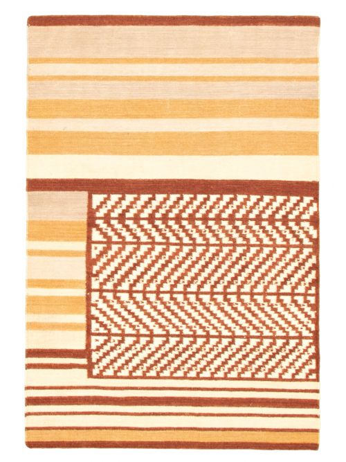 Indian Kalista 4'0" x 6'0" Flat-Weave Wool Kilim 