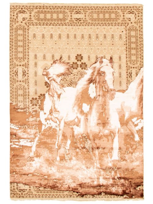 Indian Legacy 5'3" x 7'8" Hand-knotted Silk, Wool Rug 