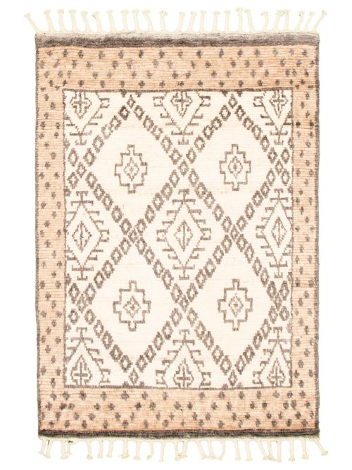 Indian Arlequin 5'7" x 7'10" Hand-knotted Wool Rug 