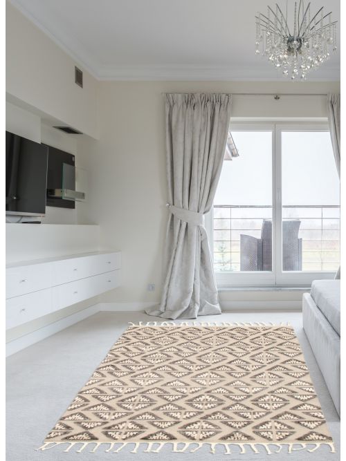 Tapis arlequin 5'7" x 8'2" en laine