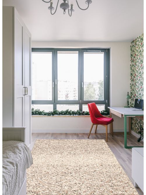 Indian Arlequin 5'4" x 7'10" Hand-knotted Wool Rug 