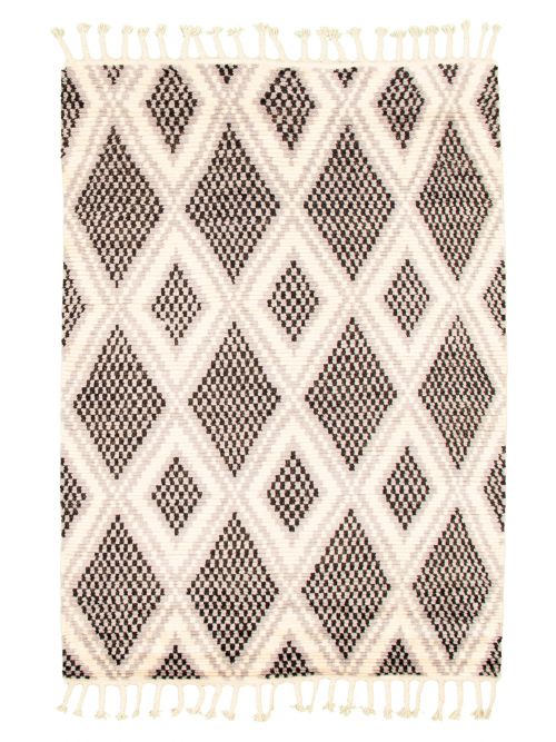 Indian Arlequin 5'7" x 7'10" Hand-knotted Wool Rug 