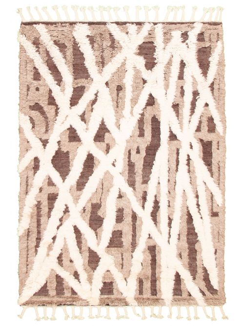Indian Arlequin 6'0" x 8'1" Hand-knotted Wool Rug 