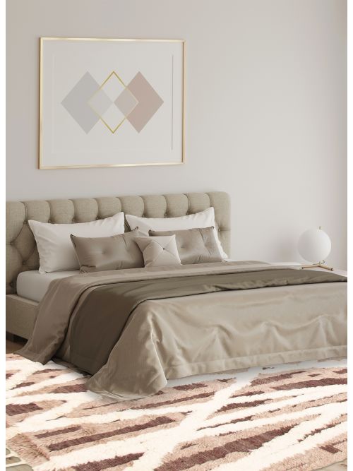 Indian Arlequin 6'0" x 8'1" Hand-knotted Wool Rug 