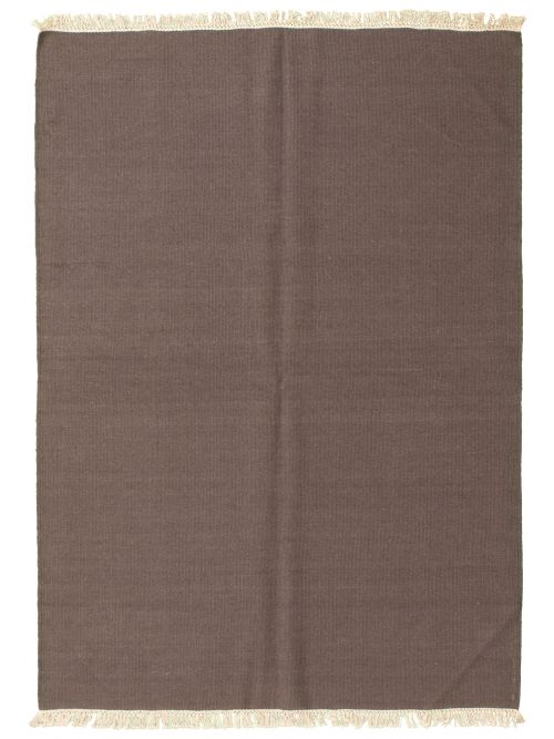 Indian Kalista 4'7" x 6'4" Flat-Weave Wool Kilim 