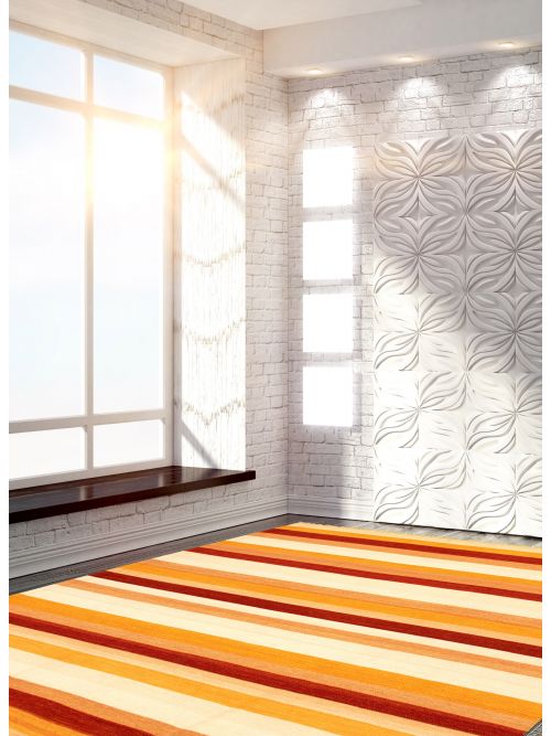 Indian Kalista 7'10" x 9'9" Flat-Weave Wool Kilim 