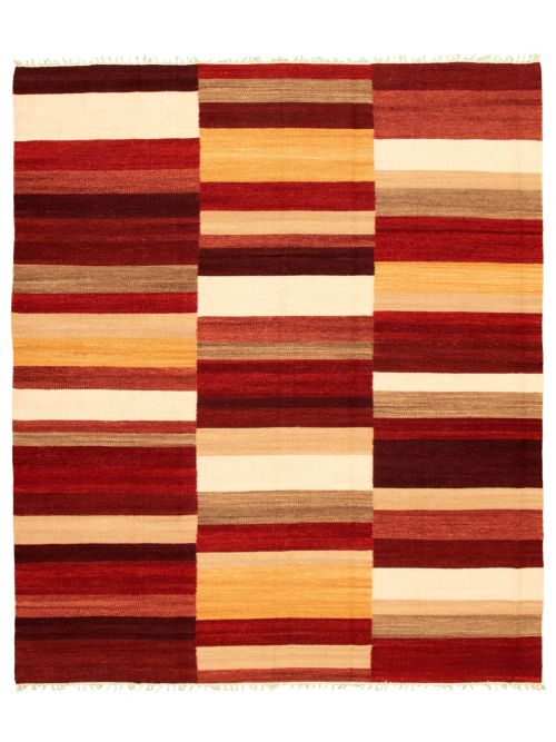 Indian Kalista 8'2" x 9'10" Flat-Weave Wool Kilim 