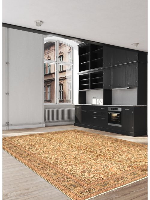 Turkish Kayseri Vintage 6'8" x 9'10" Hand-knotted Wool Rug 