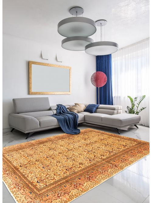 Turkish Kayseri Vintage 6'8" x 9'9" Hand-knotted Wool Rug 
