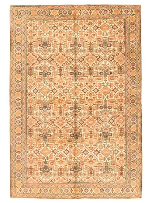 Turkish Kayseri Vintage 6'8" x 9'8" Hand-knotted Wool Rug 