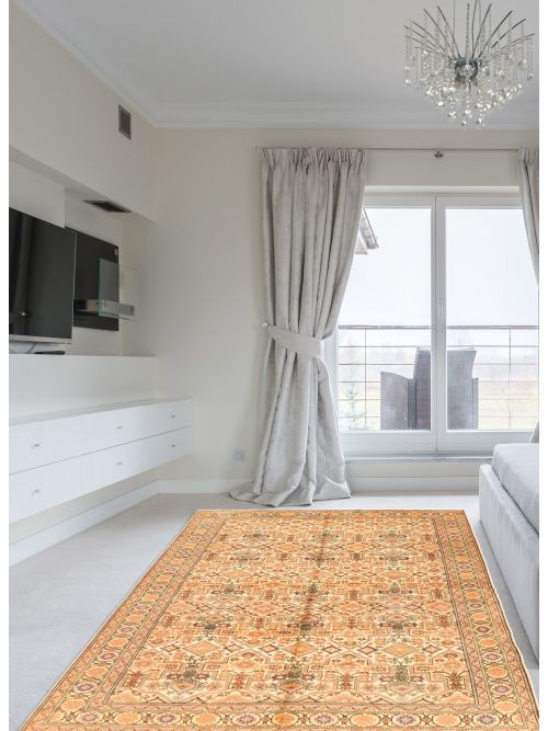 Turkish Kayseri Vintage 6'8" x 9'8" Hand-knotted Wool Rug 