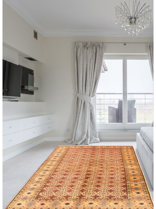 Turkish Kayseri Vintage 6'5" x 9'5" Hand-knotted Wool Rug 