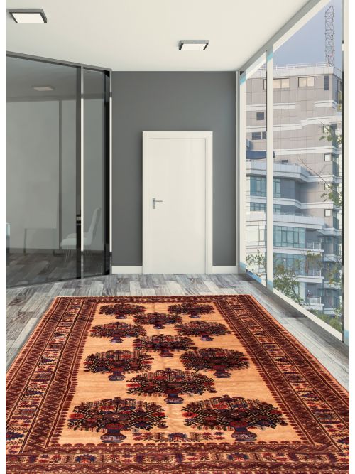 Afghan Rizbaft 6'5" x 9'9" Hand-knotted Wool Rug 