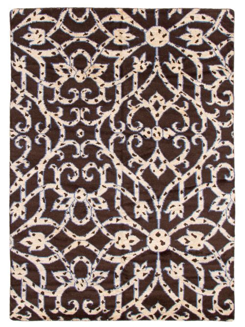 Indian Arlequin 5'6" x 7'9" Hand-knotted Wool Rug 