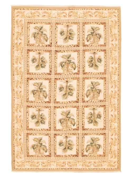 Pakistani Lahor Finest 5'6" x 8'6" Flat-Weave Wool Tapestry Kilim 