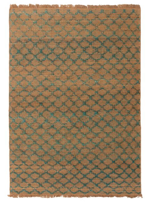 Indian Palas Denizli 5'4" x 7'8" Flat-Weave Jute Kilim 