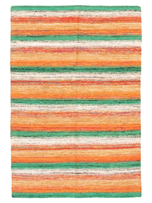 Indian Sari Silk 6'0" x 9'0" Flat-Weave Silk Kilim 