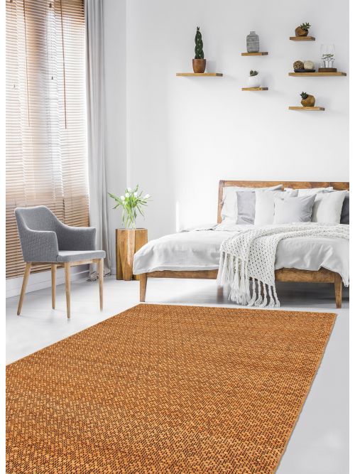Indian Palas Denizli 5'5" x 7'5" Flat-Weave Jute Kilim 