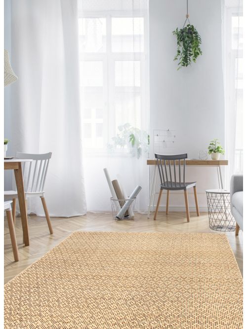 Indian Palas Denizli 5'5" x 7'5" Flat-Weave Jute Kilim 