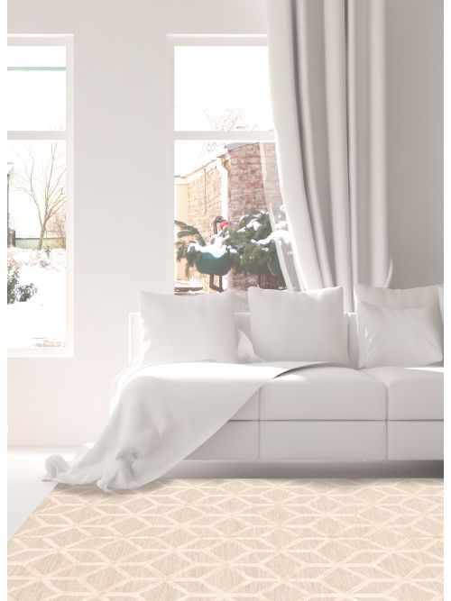 Indian Kalista 4'11" x 7'10" Flat-Weave Silk, Wool Kilim 