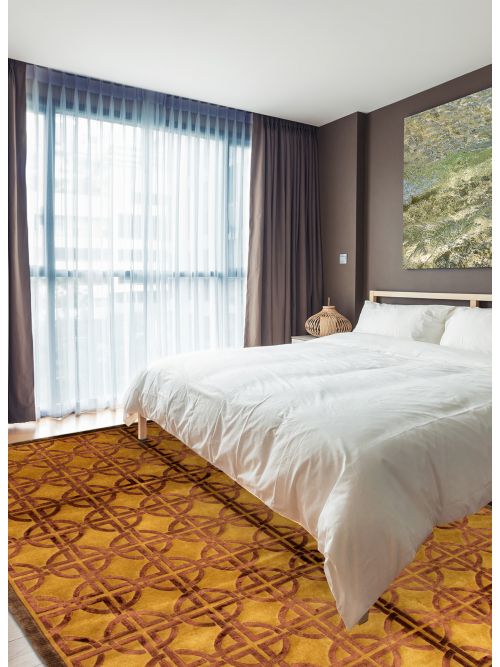 Nepal Silk Touch 7'9" x 9'9" Hand-knotted Silk, Wool Rug 