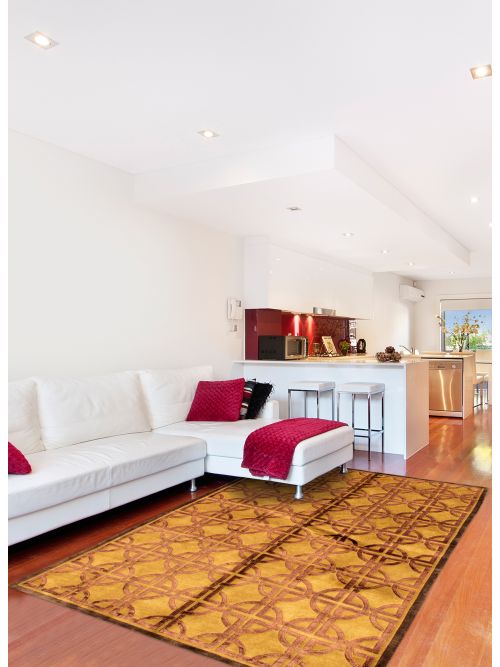 Nepal Silk Touch 5'7" x 8'8" Hand-knotted Silk, Wool Rug 