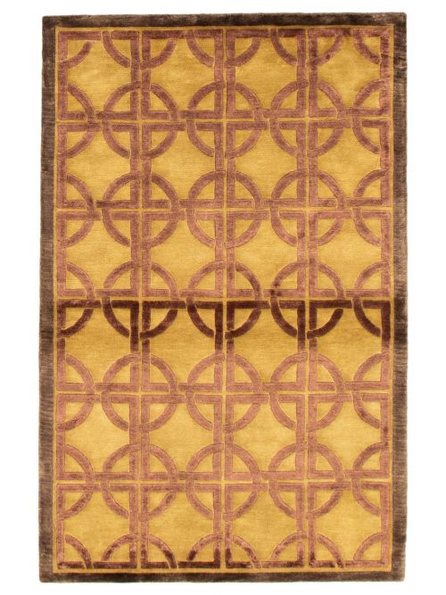 Nepal Silk Touch 3'5" x 5'6" Hand-knotted Silk, Wool Rug 