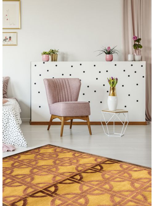 Nepal Silk Touch 3'5" x 5'6" Hand-knotted Silk, Wool Rug 