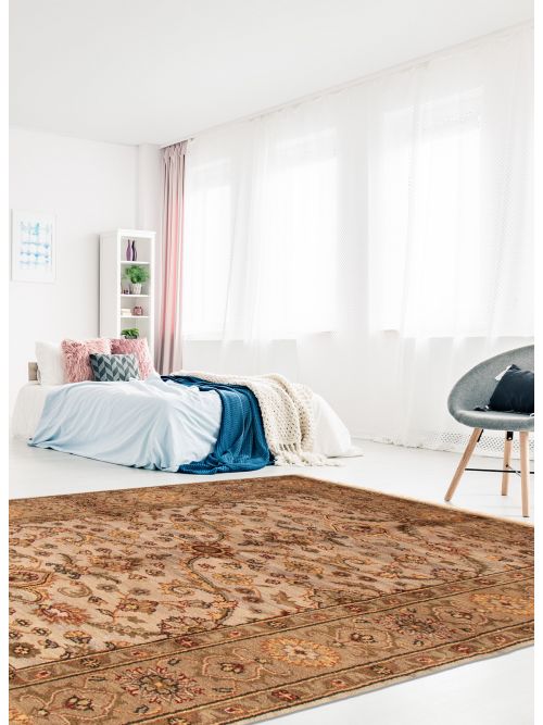 Indian Royal Mahal 5'5" x 8'6" Hand-knotted Wool Rug 