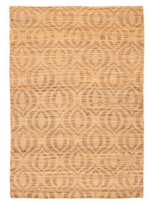 Indian Palas Denizli 5'3" x 7'7" Flat-Weave Jute Kilim 