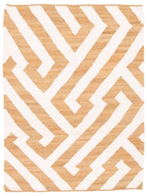 Indian Palas Denizli 5'4" x 7'5" Flat-Weave Jute Kilim 