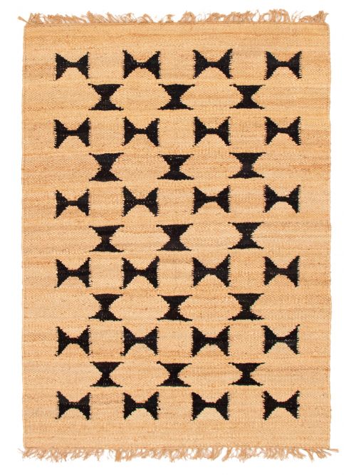 Indian Palas Denizli 5'7" x 7'7" Flat-Weave Jute Kilim 