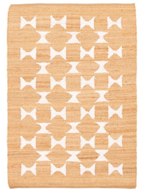 Indian Palas Denizli 5'6" x 7'7" Flat-Weave Jute Kilim 