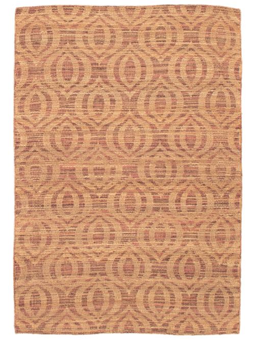 Indian Palas Denizli 5'4" x 7'9" Flat-Weave Jute Kilim 