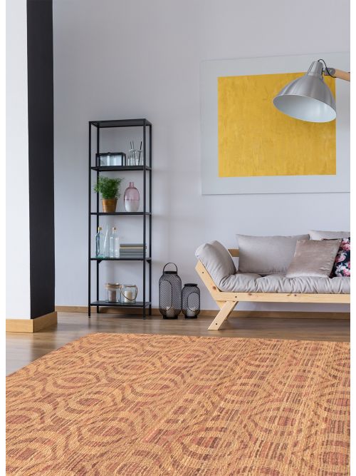 Indian Palas Denizli 5'4" x 7'9" Flat-Weave Jute Kilim 