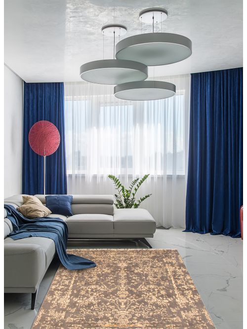 Tapis la seda 4'5" x 6'7" en laine & soie artificielle