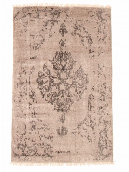 Tapis la seda 3'11" x 6'2" en laine & soie artificielle