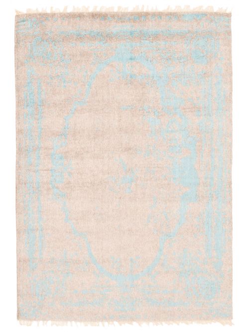 Tapis la seda 4'5" x 6'5" en laine & soie artificielle