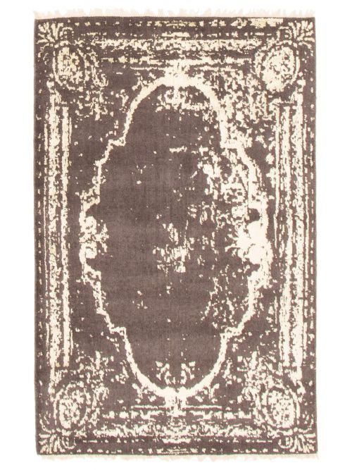 Tapis la seda 3'11" x 6'1" en laine & soie artificielle