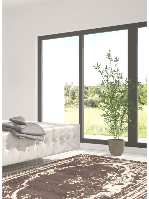 Tapis la seda 3'11" x 6'1" en laine & soie artificielle