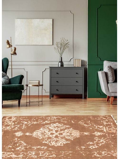 Tapis la seda 5'1" x 7'7" en laine & soie artificielle