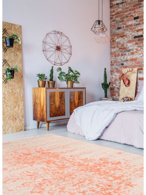 Tapis la seda 5'0" x 7'3" en laine & soie artificielle