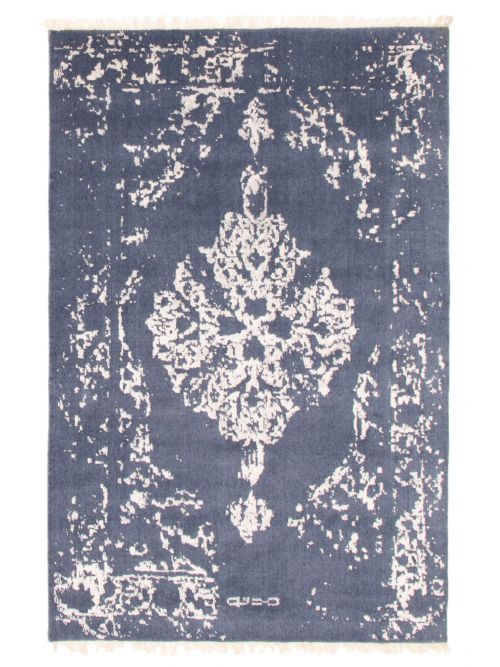 Tapis la seda 4'6" x 6'8" en laine & soie artificielle