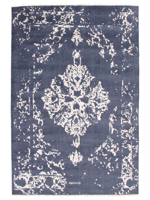 Tapis la seda 6'5" x 9'6" en laine & soie artificielle